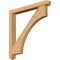 Ekena Millwork Westlake Arts and Crafts Smooth Bracket w/ Offset Brace, Western Red Cedar, 5 1/2"W x 46"D x 46"H BKT0604X46X46WTL03SWR - alternate 1